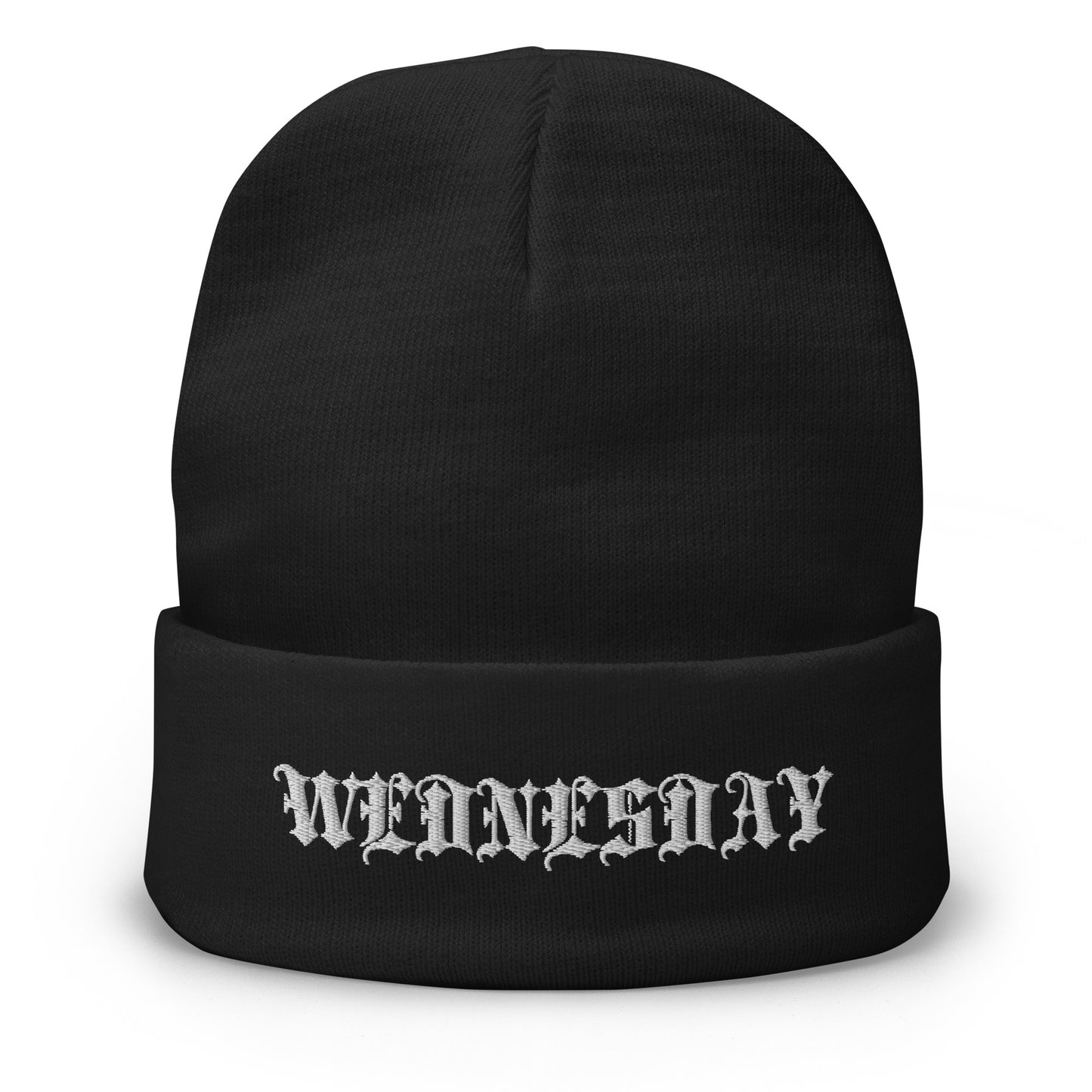 Wednesday Embroidered Beanie