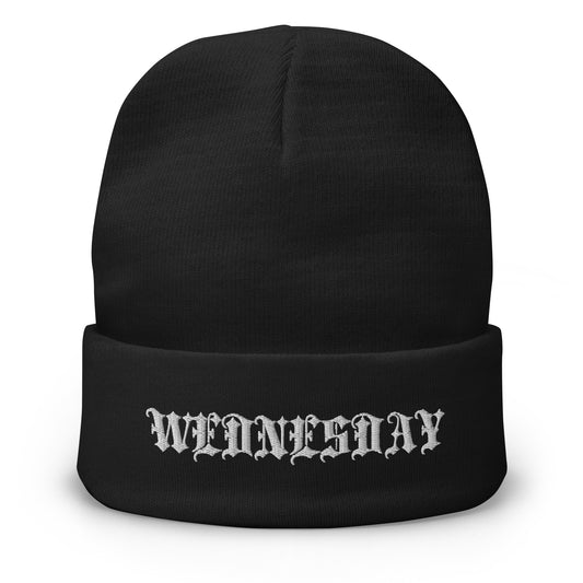 Wednesday Embroidered Beanie