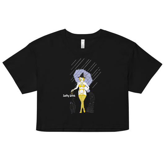 Ghouls Salty Witch Crop Tee Black