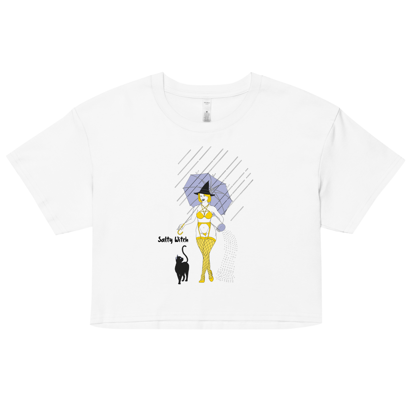Ghouls Salty Witch Crop Tee White